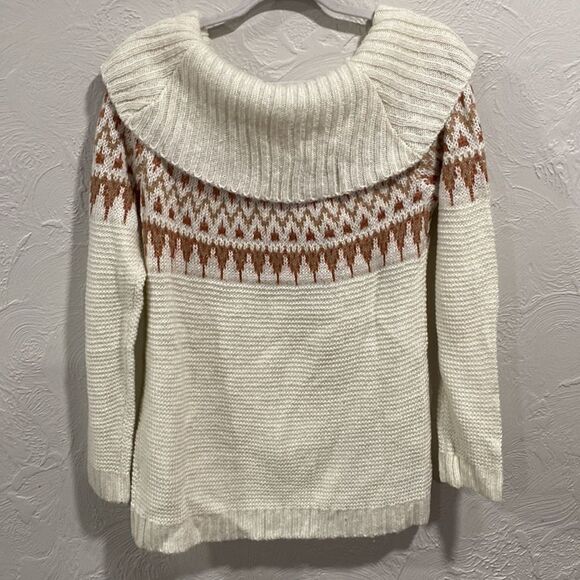 Maurices Fair Isle Marilyn Neck Pullover Sweater Size Medium NWT - Picture 5 of 6
